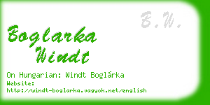 boglarka windt business card