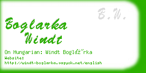 boglarka windt business card